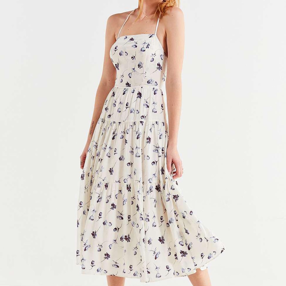 Urban Outfitters Sparks Fly Tiered Midi Dress